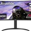 LG ゲーミング モニター UltraGear 34WP65C-B 34インチ/21:9 曲面 ウルトラワイド(3440×1440)/VA/160Hz/1ms MBR/HDR/FreeSync Premium/HDMI×2,DisplayPort×1/スピーカー/高さ調節/3年安心・無輝点保証