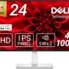 【Amazon.co.jp限定】Dell ハイスペック 23.8インチ ホワイトモニター(5年保証/FHD/IPS,非光沢/縦横回転,高さ調整/5Wx2スピーカー/HDMIx2) S2425HS-A